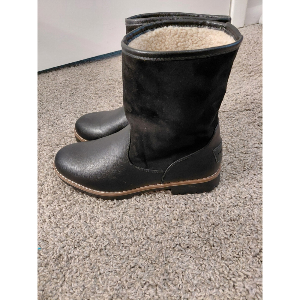 Nautica Women's Boots Size 7.5 Black Suede Leather Chukka - Picture 4 of 6